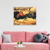 Rockmalerei von Bison, um 1700 v. Chr. Leinwanddruck (Insitu (Wohnzimmer))