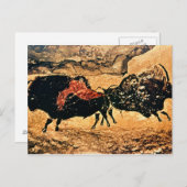 Rockmalerei von Bison, um 1700 v. Chr. Postkarte (Vorne/Hinten)