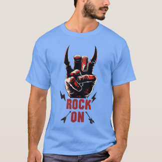 Rockmusik Hand Teufelshörner Rockmusiker Freund T-Shirt