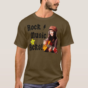 Rockmusik rockt kitschigen klassischen Rockgitarre T-Shirt