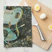 Rockmusikgeschenk Geschirrtuch (Viertel Falte)