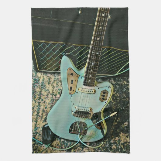 Rockmusikgeschenk Geschirrtuch (Vertikal)