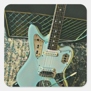 Rockmusikgeschenk Quadratischer Aufkleber
