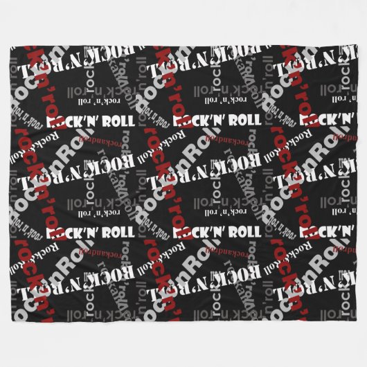 Rockmuster Rock'n' Roll Fleecedecke (Vorderseite (Horizontal))