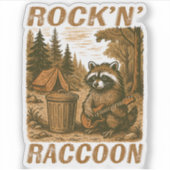 Rock'n’ Raccoon Aufkleber (Vorderseite)