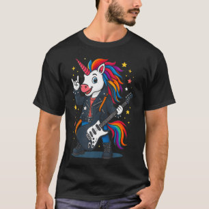 Rock'N Roll Einhorn Rockstar Einhorn Musikband Fu T-Shirt