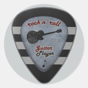 Rock'n' Roll für immer Runder Aufkleber