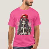 Rockn Roll Girl Skeleton Rocker Cool Punk Rock Roc T-Shirt (Vorderseite)