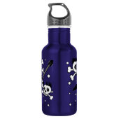 Rock'n Skulls mit Gitarren Edelstahlflasche (Rückseite)