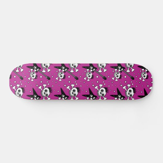 Rock'n Skulls mit Gitarren Skateboard (Horizontal)