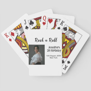 Rock'n'Roll 20. Geburtstagsmädchen Foto elegante M Spielkarten