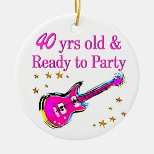 ROCK'N'ROLL 40. KERAMIKORNAMENT