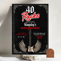 Rock'n'Roll 40. Rockstar Adult Geburtstagsparty