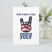 Rock'n'Roll 4. Juli Begleitkarte (Stehend Vorderseite)