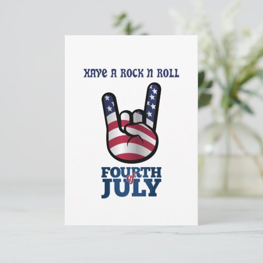 Rock'n'Roll 4. Juli Begleitkarte (Stehend Vorderseite)