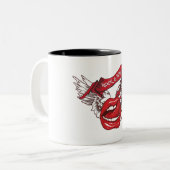 Rock'n'Roll Angel Lips Zweifarbige Tasse (Vorderseite Links)