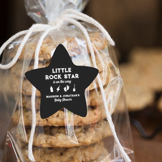Rock'n'Roll Baby Shower Edgy Little Rock Star Stern-Aufkleber