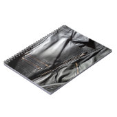 Rock'n'Roll Black Leather Jacket Foto drucken Notizblock (Linke Seite)