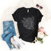 Rock'n'Roll Black Monochromatic Floral - Mama T-Shirt