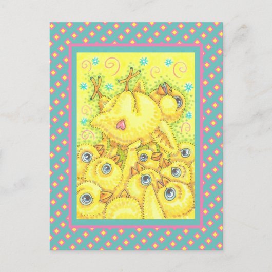 ROCK'N'ROLL CHICK, OSTERFRÜHSTÜCKSMOSH PIT POSTCAR POSTKARTE (Vorderseite)