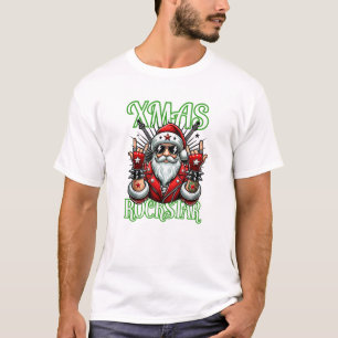 Rock'n'Roll Christmas Sweatshirt - Rocker Santa T-Shirt