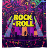 Rock'n'Roll Concert Bühne Duschvorhang (Vorderseite)
