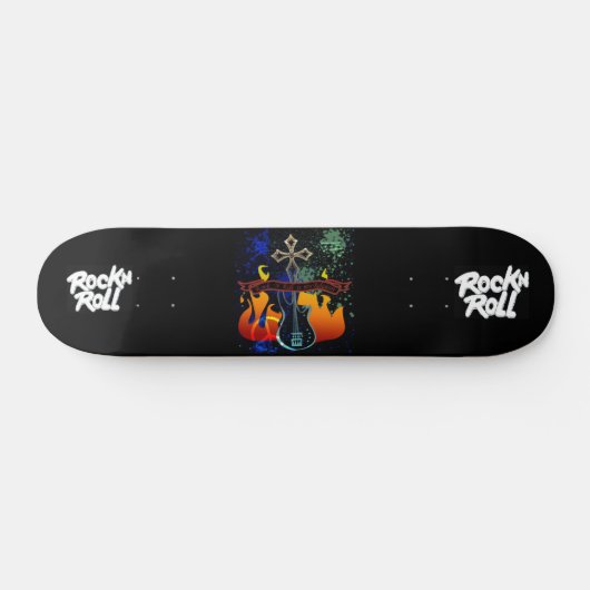 RocknRoll - Designer 7 3/8" Deck Skateboard (Horizontal)