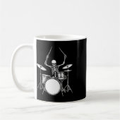 Rock'n'Roll Drummer Skelett Playing Drums Kaffeetasse (Links)