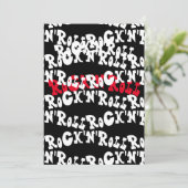 Rock'n'Roll Einladung (Stehend Vorderseite)