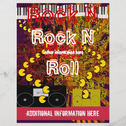 Rock'n'Roll Flyer 80er Jam (Hinten)