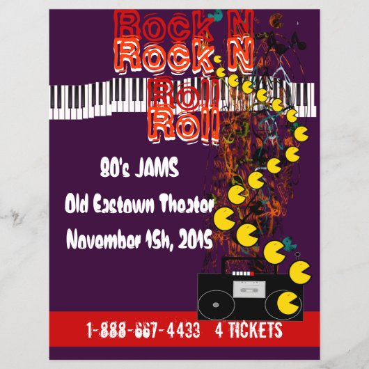 Rock'n'Roll Flyer 80er Jam (Vorne)