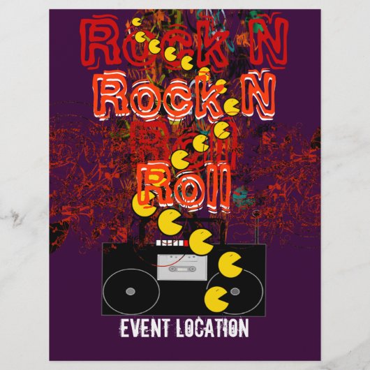 Rock'n'Roll Flyer 80er Jam (Hinten)