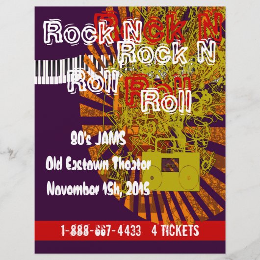 Rock'n'Roll Flyer 80er Jam (Vorne)
