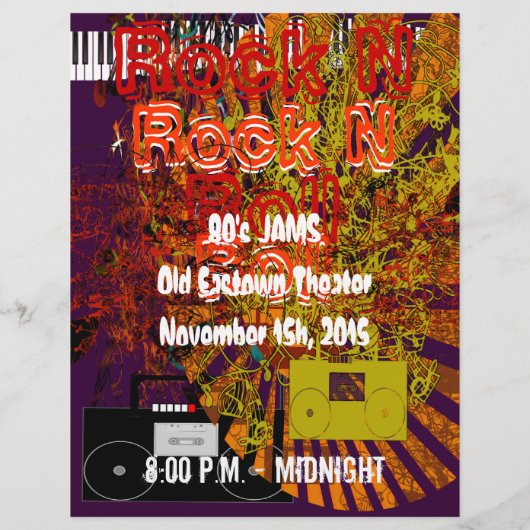 Rock'n'Roll Flyer 80er Jam (Hinten)