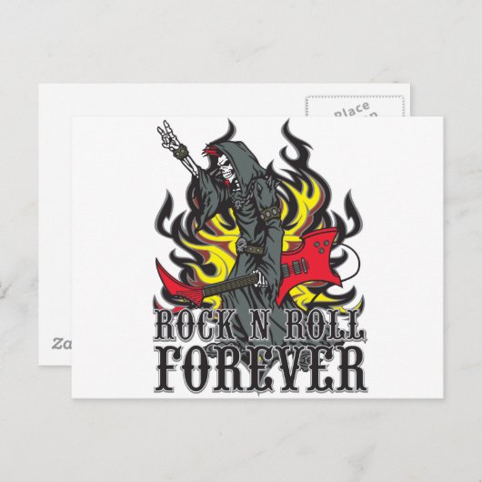 Rock'n'Roll Forever Postkarte (Vorne/Hinten)