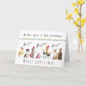 Rock'n'Roll fröhliche Weihnachtsmusikkapelle Karte (Gelbe Blume)