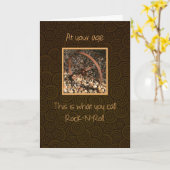 Rock'n'Roll Funny Happy Birthday Karte (Gelbe Blume)