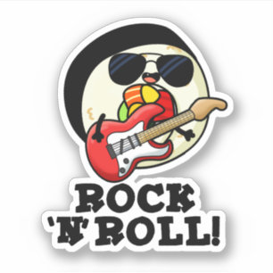Rock'n'Roll Funny Sushi Roll Pun Aufkleber