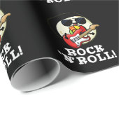 Rock'n'Roll Funny Sushi Roll Pun Dark BG Geschenkpapier (Rolleneckpunkt)