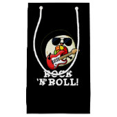 Rock'n'Roll Funny Sushi Roll Pun Dark BG Kleine Geschenktüte (Vorderseite)