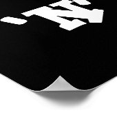 Rock'n'Roll Funny Sushi Roll Pun Dark BG Poster (Ecke)