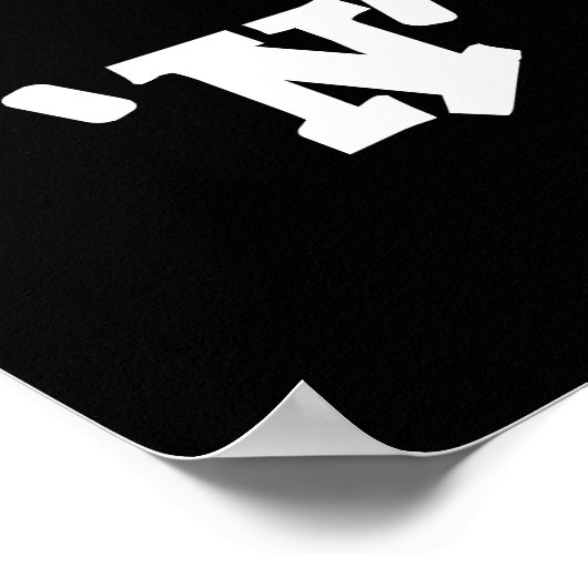 Rock'n'Roll Funny Sushi Roll Pun Dark BG Poster (Ecke)