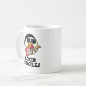 Rock'n'Roll Funny Sushi Roll Pun Kaffeetasse (Vorderseite Links)