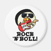Rock'n'Roll Funny Sushi Roll Pun Magnet (Vorne)