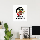 Rock'n'Roll Funny Sushi Roll Pun Poster (Heimbüro)