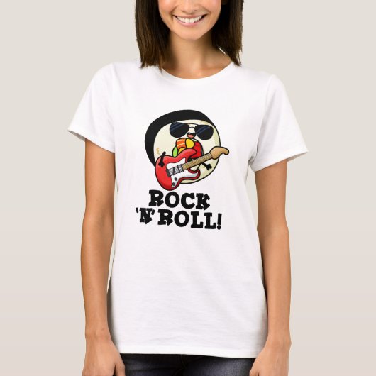Rock'n'Roll Funny Sushi Roll Pun T-Shirt (Vorderseite)