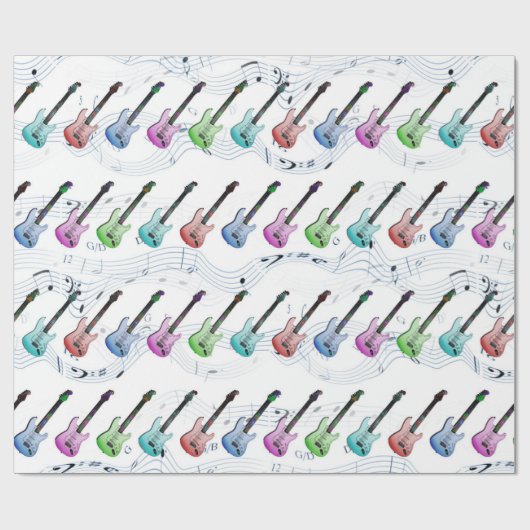 Rock'n'Roll Geschenkpapier (Flach)