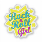 Rock'n'Roll Girl Aufkleber (Vorderseite)