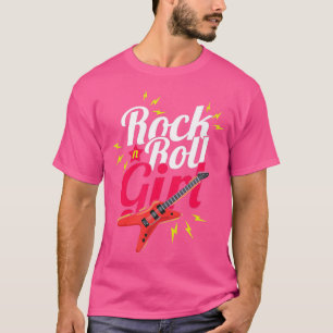 Rock'n'Roll Girl Guitarist Bassist Musician Rocker T-Shirt