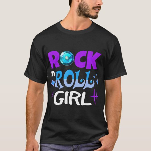 Rock'n'Roll Girl Rock Lover Music T-Shirt (Vorderseite)